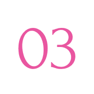 Pink number 3 on a white background, representing the number 3 in the icon
