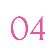 Pink number four on a white background, representing the number four in the icon